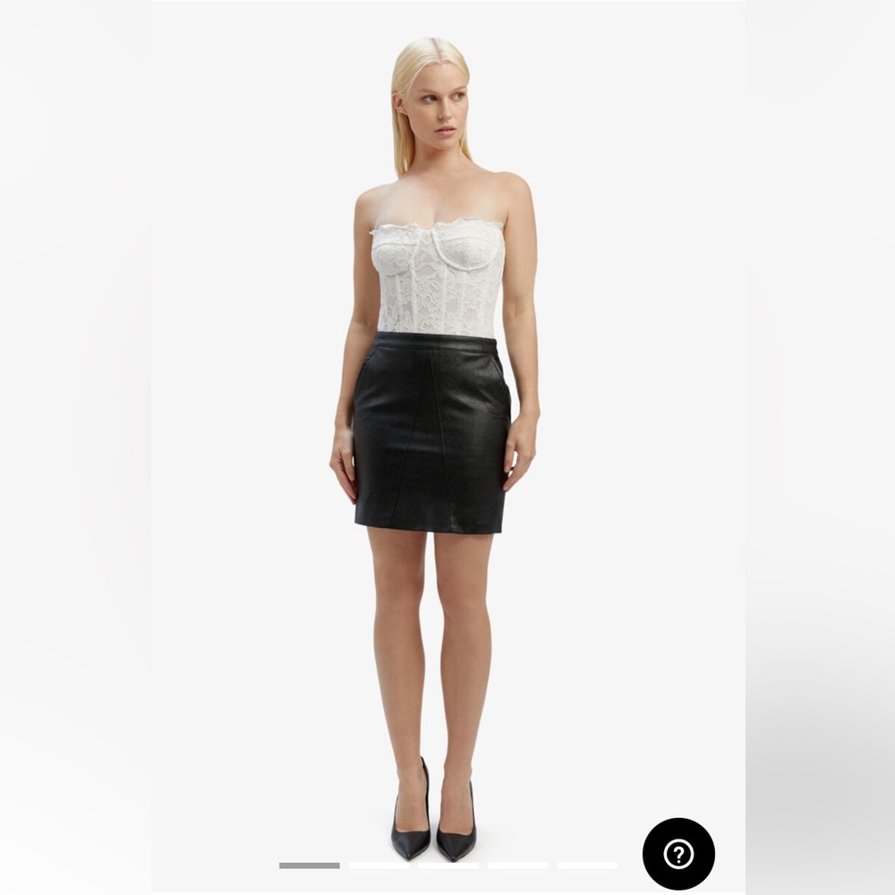 BARDOT ALEXIS VEGAN LEATHER SKIRT size M